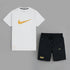 NK White Shorts Summer Tracksuit