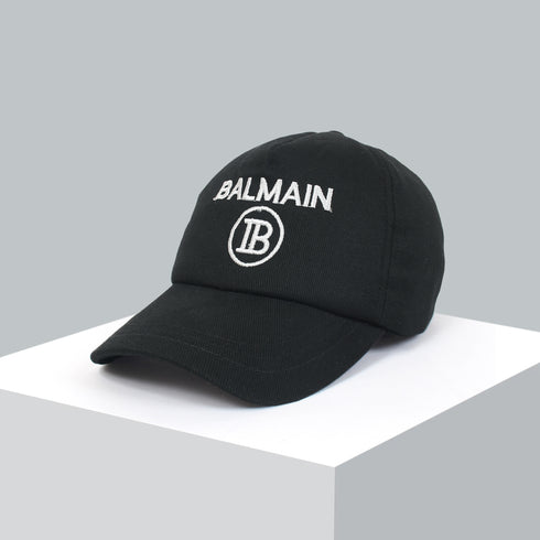 Balmain BW Black Basic Logo Cap