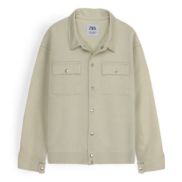 ZR Regular Fit Overshirt - Beige