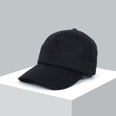 Balmain Black Basic Logo Cap