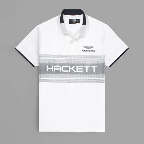 Hackett London Premium White Polo Shirt