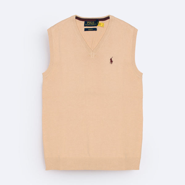 RL Tan Sleeveless Sweater