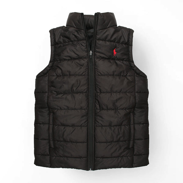 RL Black Sleeveless Puffer Jacket