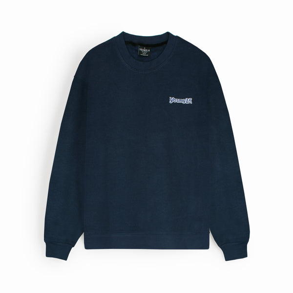 Young L.A Embroidered Navy Sweatshirt