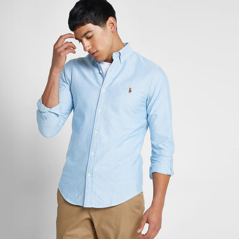 RL Blue embroidered logo Oxford Shirt