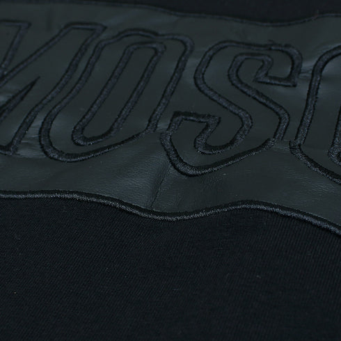 Moschino Black Leather E T-Shirt