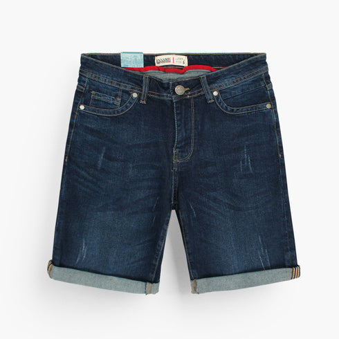 Dark Denim Shorts Ripped