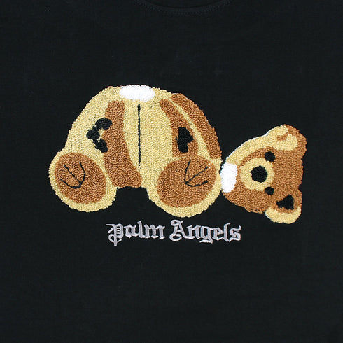 P Angels Embroidered Bear Black T-Shirt