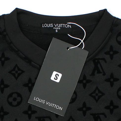 LV Black Upside Down Flock Sweatshirt