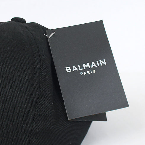 Balmain BW Black Basic Logo Cap