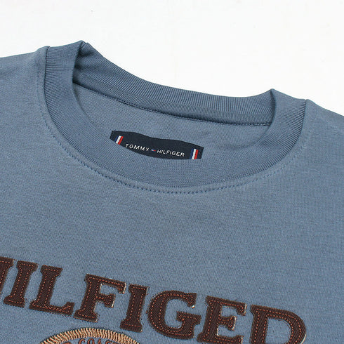 TH Aegean Blue Towel Embroidered Sweatshirt