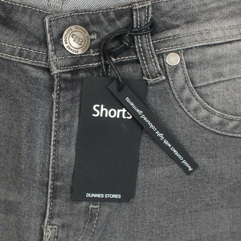 Medium Grey Faded Denim Shorts