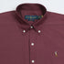 RL Maroon Embroidered logo Oxford Shirt
