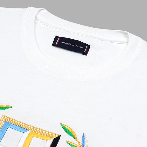 Tommy White Embroidered T-Shirt