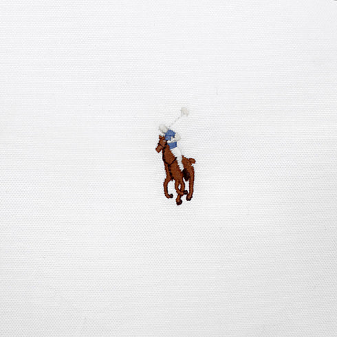 RL White Embroidered logo Oxford Shirt