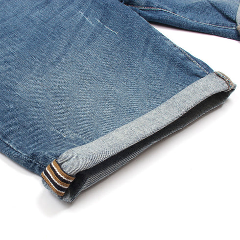 Mid Blue Denim Shorts