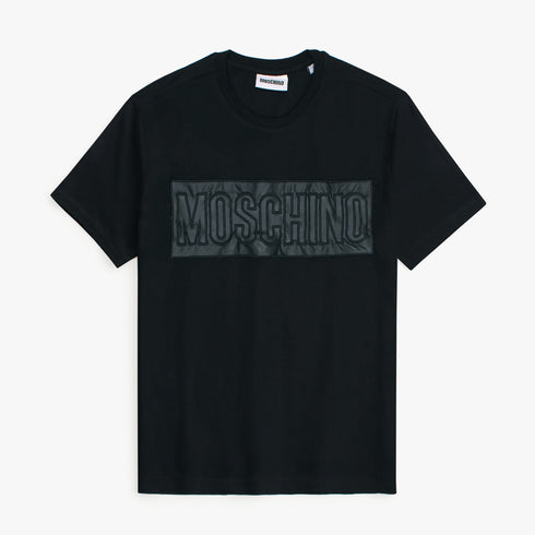 Moschino Black Leather E T-Shirt