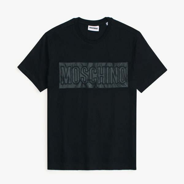 Moschino Black Leather E T-Shirt