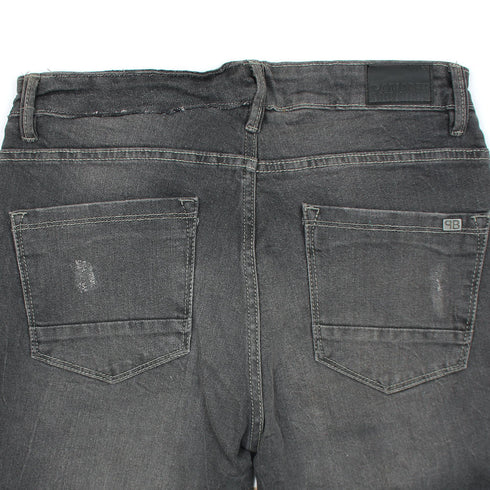 Dark Grey ripped Denim Shorts