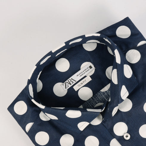 ZR Navy Polka Dots Shirt