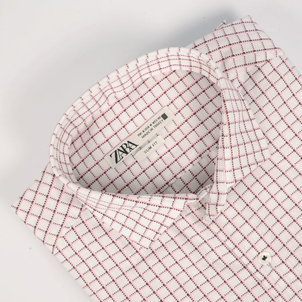 ZR White Checkered Shirt