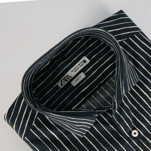 ZR Black & White Casual Shirt