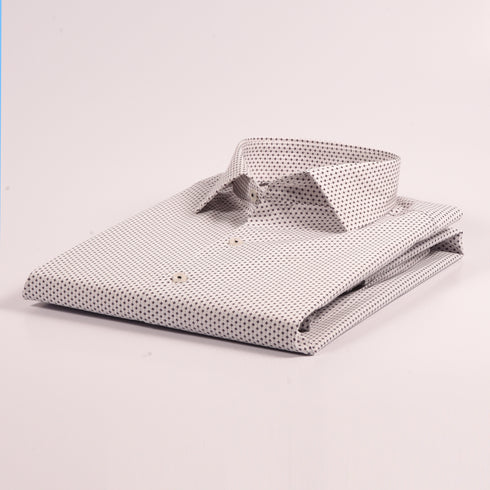 MK White & Purple Printed Shirt