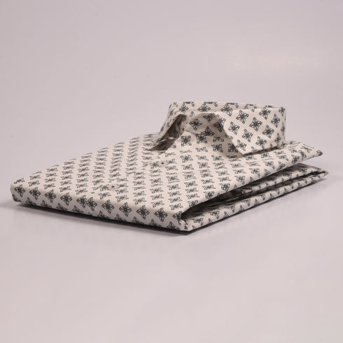 MK White Printed Shirt