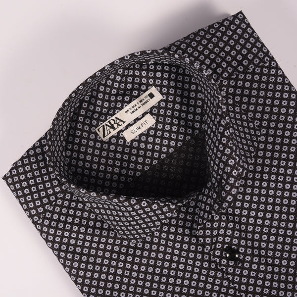 ZR Black Mini Floral Shirt