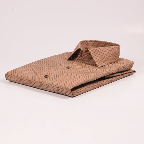 ZR Brown Printed Shirt