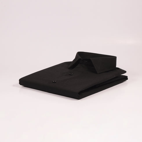 ZR Black Basic Soft Cotton Shirt