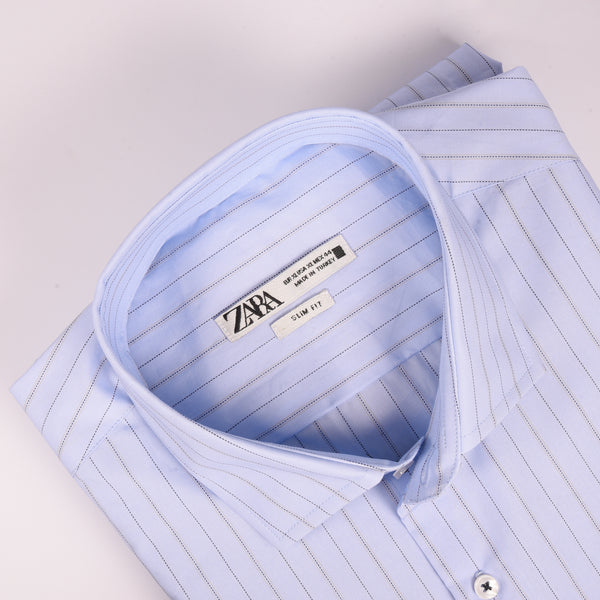 ZR Blue Narrow Stripes Shirt