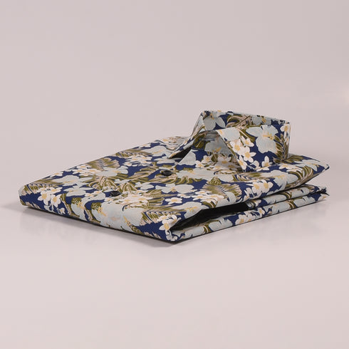 ZR Blue & Green Floral Shirt
