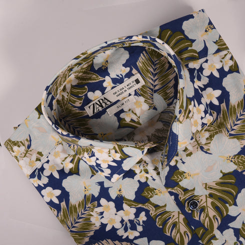 ZR Blue & Green Floral Shirt