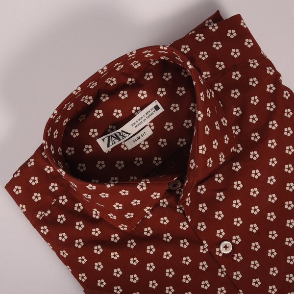 ZR Red Mini-Floral Shirt