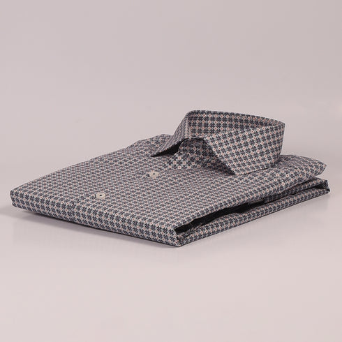 ZR Blue & Orange Printed Shirt