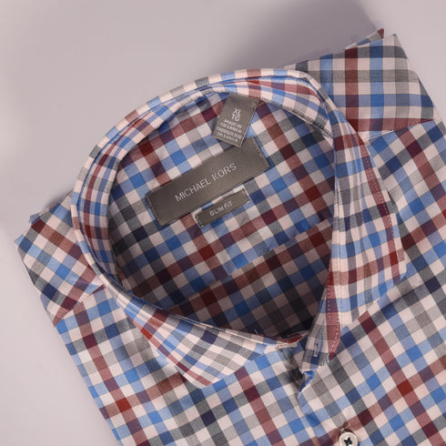 MK Red & Blue Quard Checkered Shirt