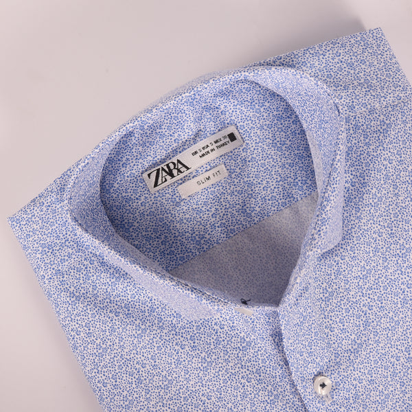 ZR Sky Blue Printed Shirt