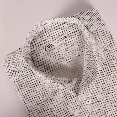 ZR White Abstract Shirt