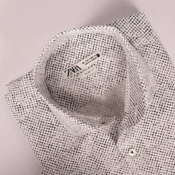 ZR White Abstract Shirt