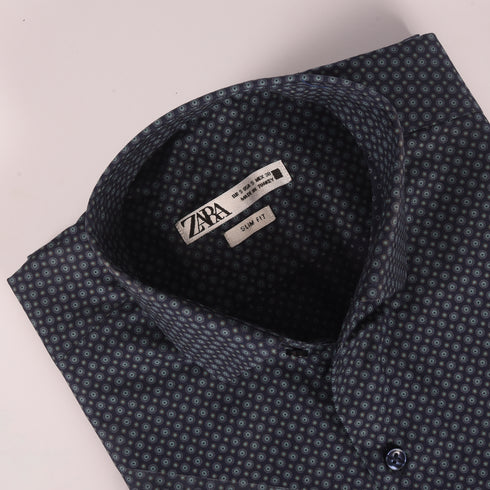 ZR Navy & Dark Green Floret Shirt