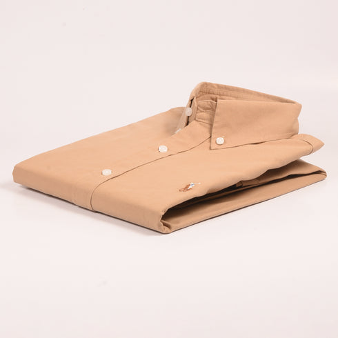 RL Khaki Embroidered logo Oxford Shirt