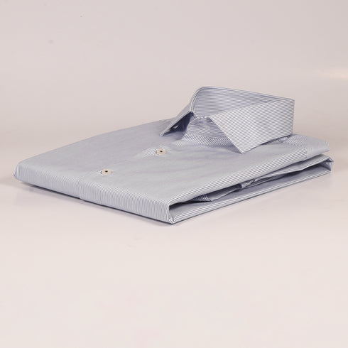 Ck White with Blue Line Stripe Shirt