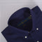 RL Royal Blue Self Texture Embroidered logo Oxford Shirt