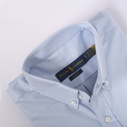 RL Sky Blue Embroidered logo Oxford Shirt