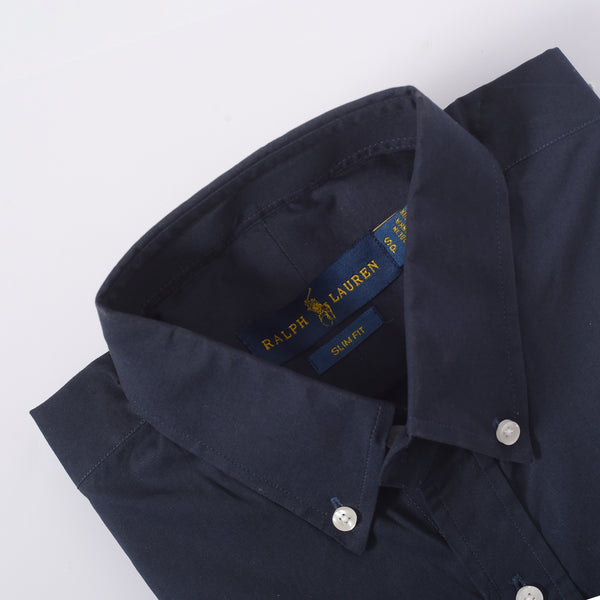 RL Navy Embroidered logo Oxford Shirt