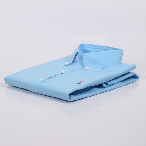 RL Cyan embroidered logo Oxford Shirt
