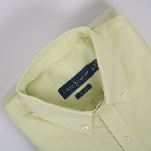 RL Apple Green Embroidered logo Oxford Shirt