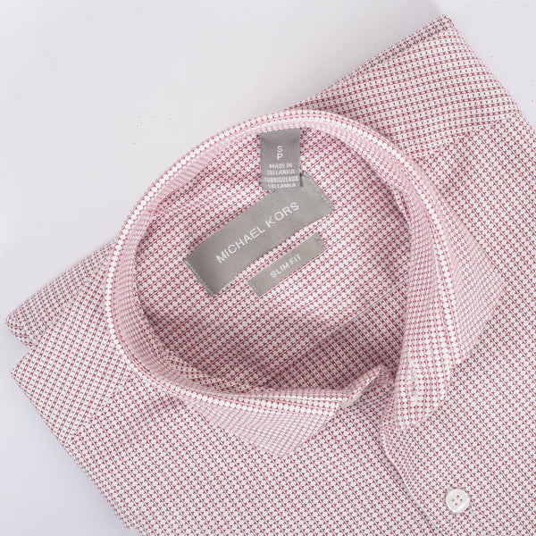 MK Red Micro Printed Shirt