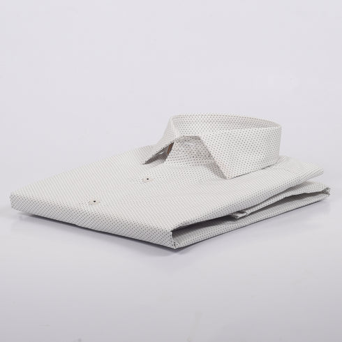 MK White & Black Dots Printed Shirt